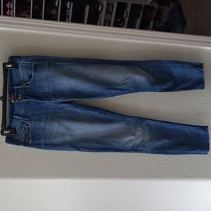 MOTHER Blue Washed Ankle Jeans